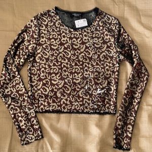 Zara sequin crop top